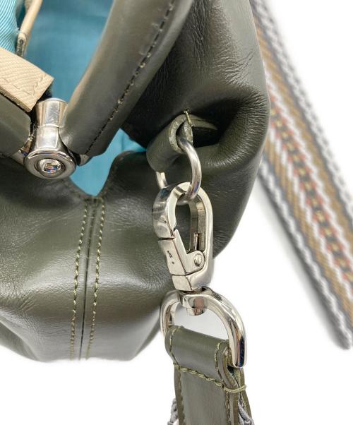 A.D.M.J.（エーディーエムジェイ）A.D.M.J. (エーディーエムジェイ) 口金式ラムレザークロスボディーバッグ カーキの古着・服飾アイテム