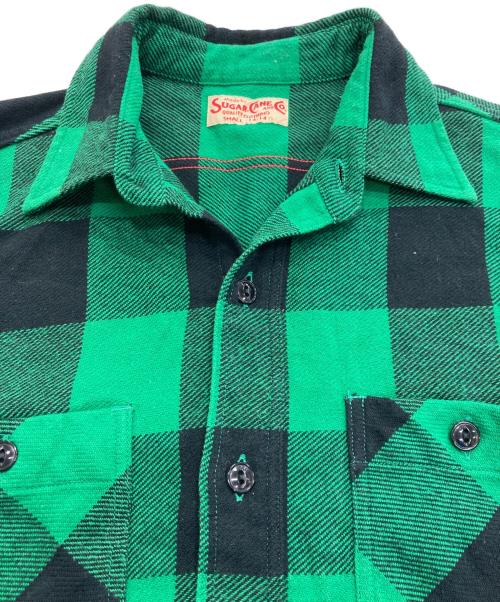 SUGAR CANE（シュガーケーン）SUGAR CANE (シュガーケーン) TWILL CHECK L/S WORK SHIRT グリーン サイズ:Sの古着・服飾アイテム