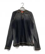 DIESELディーゼル）の古着「T-RISY ヘンリーネックカットソー」｜グレー