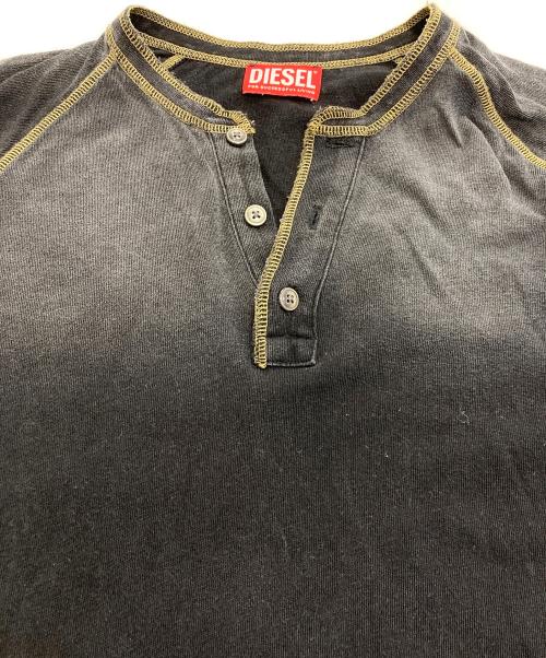 DIESEL（ディーゼル）DIESEL (ディーゼル) T-RISY ヘンリーネックカットソー グレー サイズ:Lの古着・服飾アイテム