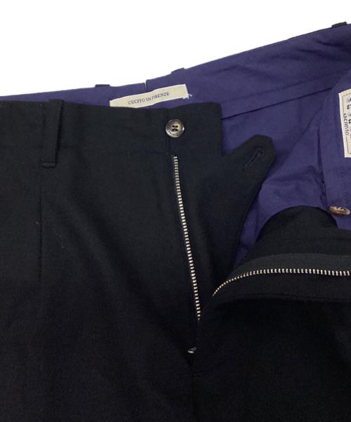 giab's ARCHIVIO（ジャブス アルキヴィオ）giab's ARCHIVIO (ジャブス アルキヴィオ) 1プリーツパンツ　VERDI/M ネイビー サイズ:48の古着・服飾アイテム