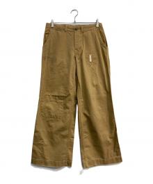 POLO RALPH LAUREN（ポロ・ラルフローレン）の古着「リペアダメージ加工ストレートパンツ」｜ブラウン