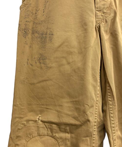 POLO RALPH LAUREN（ポロ・ラルフローレン）POLO RALPH LAUREN (ポロ・ラルフローレン) リペアダメージ加工ストレートパンツ ブラウン サイズ: W30×L30の古着・服飾アイテム