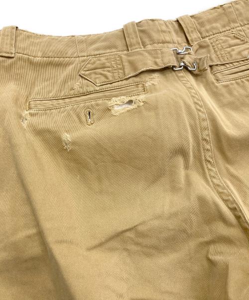 POLO RALPH LAUREN（ポロ・ラルフローレン）POLO RALPH LAUREN (ポロ・ラルフローレン) リペアダメージ加工ストレートパンツ ブラウン サイズ: W30×L30の古着・服飾アイテム