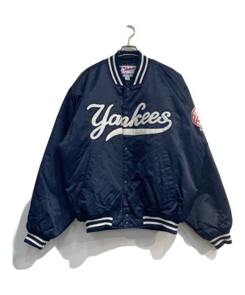 MAJESTIC ATHLETIC（マジェスティック アスレティック）Majestic Athletic (マジェスティック アスレティック) AUTHENTIC (オーセンティック) スタジャン ネイビー サイズ:Lの古着・服飾アイテム