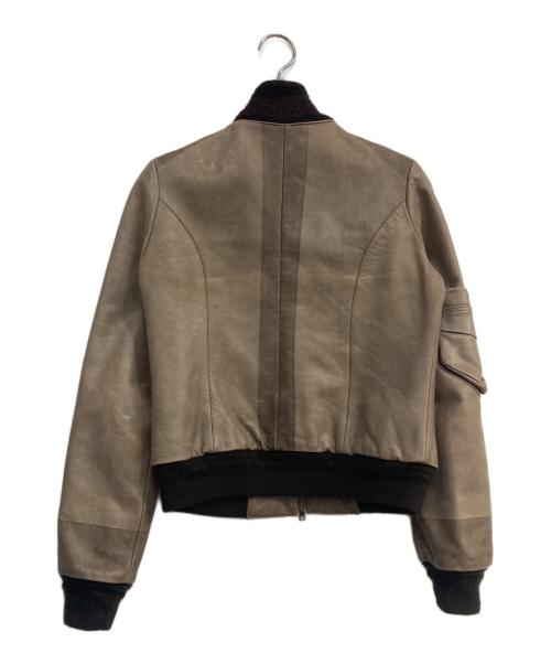 HAUTE（オート）HAUTE (オート) レザージャケット ブラウン サイズ:40の古着・服飾アイテム