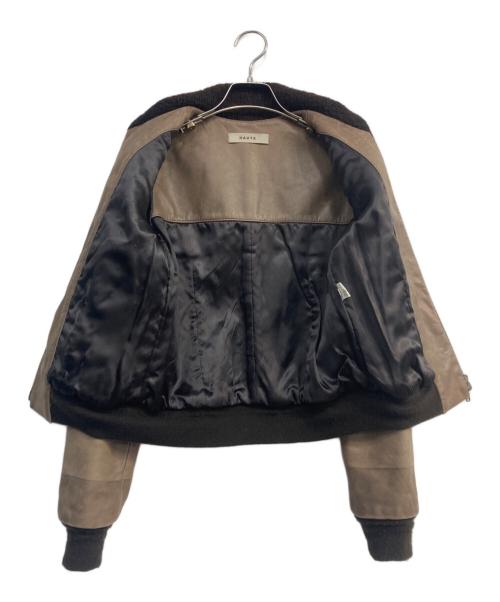 HAUTE（オート）HAUTE (オート) レザージャケット ブラウン サイズ:40の古着・服飾アイテム