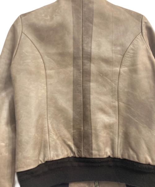 HAUTE（オート）HAUTE (オート) レザージャケット ブラウン サイズ:40の古着・服飾アイテム
