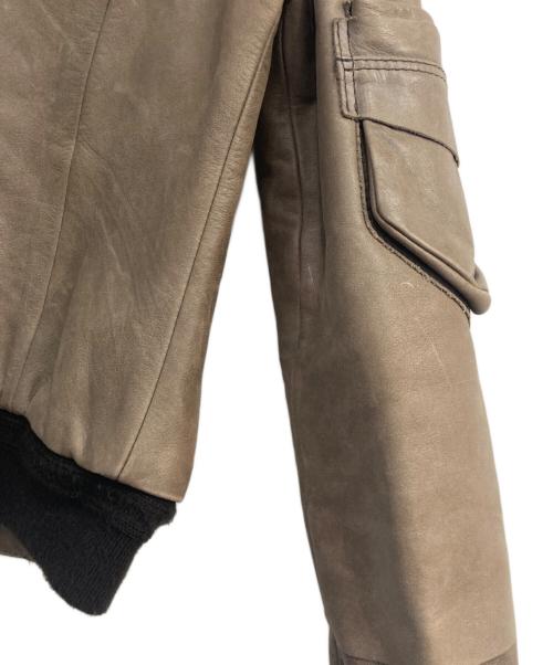 HAUTE（オート）HAUTE (オート) レザージャケット ブラウン サイズ:40の古着・服飾アイテム