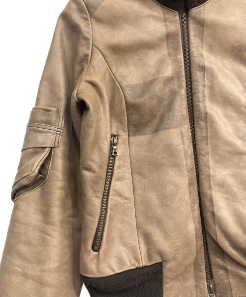 HAUTE（オート）HAUTE (オート) レザージャケット ブラウン サイズ:40の古着・服飾アイテム