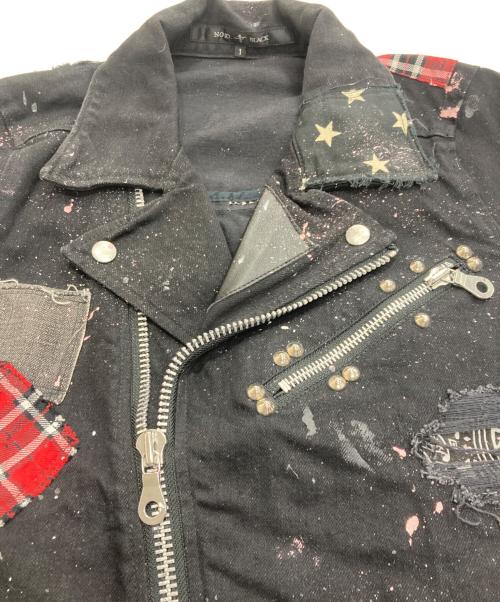 NO ID.（ノーアイディー）NO ID. (ノーアイディー) OVERDESIGN (オーバーデザイン) ダブルライダースジャケット　441035-443B ブラック サイズ:1の古着・服飾アイテム