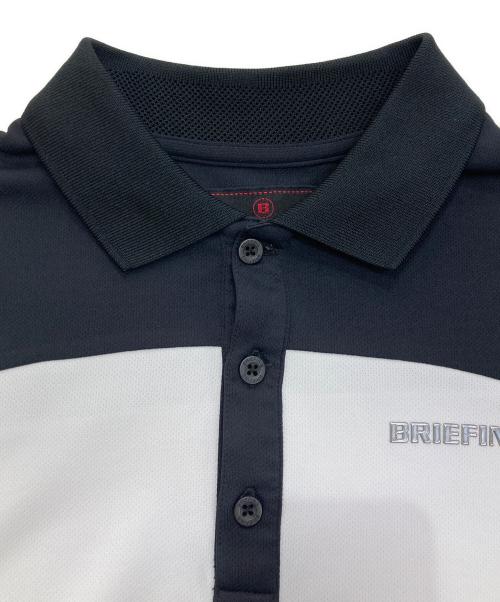 BRIEFING（ブリーフィング）BRIEFING (ブリーフィング) BI-CLR POLO ホワイト×ブラック サイズ:Sの古着・服飾アイテム