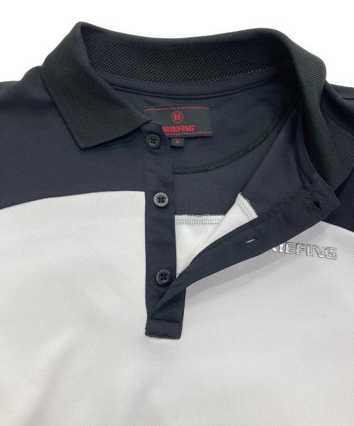 BRIEFING（ブリーフィング）BRIEFING (ブリーフィング) BI-CLR POLO ホワイト×ブラック サイズ:Sの古着・服飾アイテム