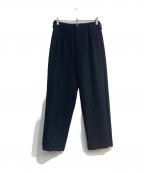 Y'sワイズ）の古着「ウールタックパンツ」｜ブラック