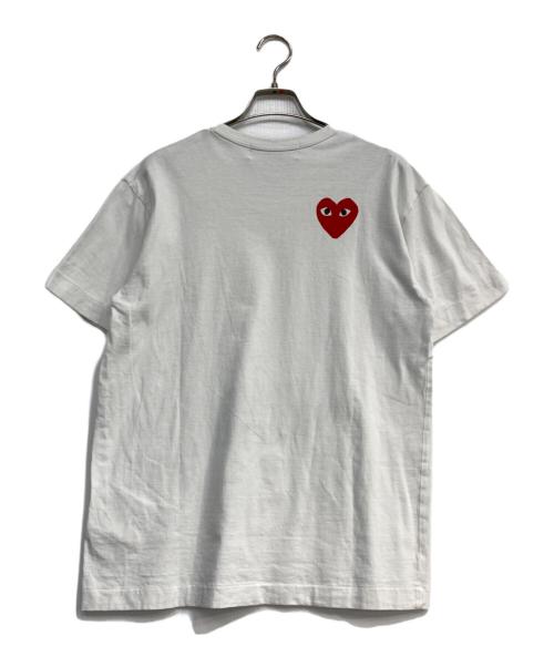 PLAY COMME des GARCONS（プレイコムデギャルソン）PLAY COMME des GARCONS (プレイコムデギャルソン) THE NORTH FACE (ザ ノース フェイス) ハートワッペン ロゴプリントTシャツ ホワイト サイズ:Lの古着・服飾アイテム