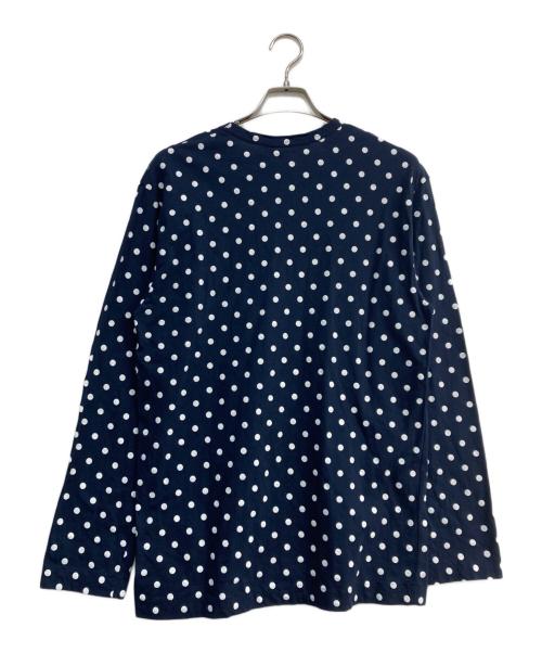 PLAY COMME des GARCONS（プレイコムデギャルソン）PLAY COMME des GARCONS (プレイコムデギャルソン) ロングスリーブドットTシャツ ネイビー サイズ:XLの古着・服飾アイテム