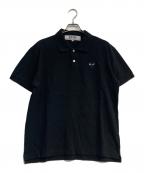 PLAY COMME des GARCONSプレイコムデギャルソン）の古着「ハートワッペンポロシャツ」｜ブラック