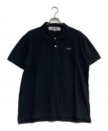 PLAY COMME des GARCONS（プレイコムデギャルソン）の古着「ハートワッペンポロシャツ」｜ブラック