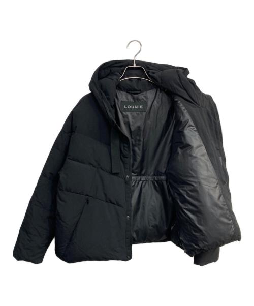 LOUNIE（ルーニー）LOUNIE (ルーニー) フード付ダウンジャケット ブラック サイズ:36の古着・服飾アイテム