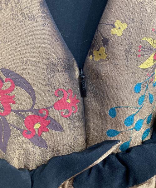 FENDI（フェンディ）FENDI (フェンディ) Cap-Sleeve Botanical Wallpaper-Print Mini Dress ブラウン サイズ:Sの古着・服飾アイテム