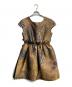 FENDI（フェンディ）の古着「Cap-Sleeve Botanical Wallpaper-Print Mini Dress」｜ブラウン