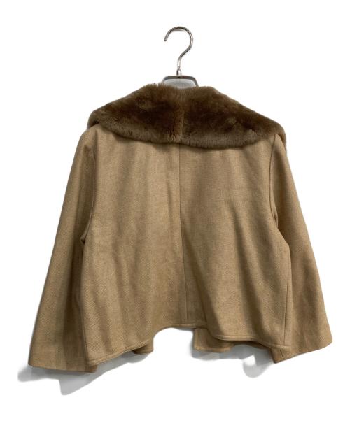 FOXEY（フォクシー）FOXEY (フォクシー) カシミヤシルクファージャケット　10670-AW9917B ベージュ サイズ:40の古着・服飾アイテム