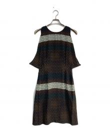 MARNI（マルニ）の古着「シルクワンピース」｜ブラウン×ブラック