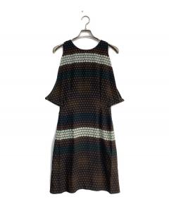 MARNI マルニ フリル ノースリーブ ワンピース 中古・古着通販】MARNI (マルニ) フリルノースリーブワンピース