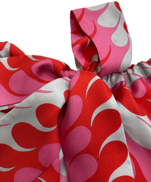 MARNI（マルニ）MARNI (マルニ) シルク総柄ワンピース レッド×ピンク サイズ:42の古着・服飾アイテム