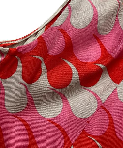 MARNI（マルニ）MARNI (マルニ) シルク総柄ワンピース レッド×ピンク サイズ:42の古着・服飾アイテム