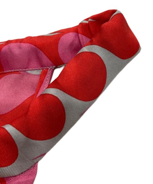 MARNI（マルニ）MARNI (マルニ) シルク総柄ワンピース レッド×ピンク サイズ:42の古着・服飾アイテム