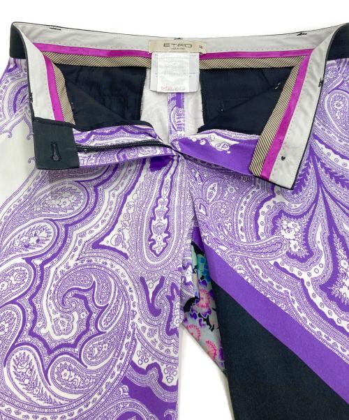 ETRO（エトロ）ETRO (エトロ) 総柄テーパードパンツ ブラック サイズ:38の古着・服飾アイテム