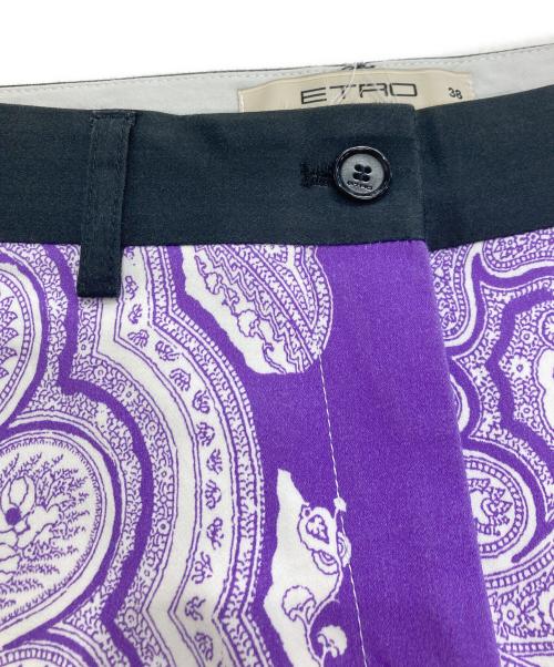 ETRO（エトロ）ETRO (エトロ) 総柄テーパードパンツ ブラック サイズ:38の古着・服飾アイテム