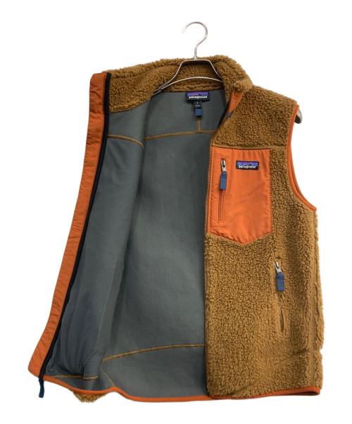 Patagonia（パタゴニア）Patagonia (パタゴニア) Classic Retro-X VEST ブラウン×オレンジ サイズ:Sの古着・服飾アイテム