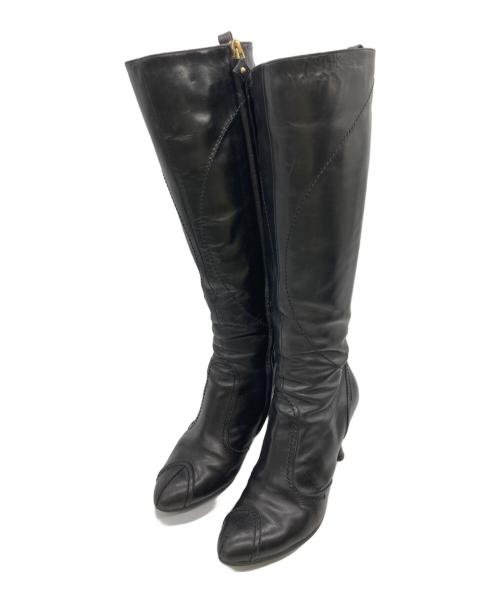 LOUIS VUITTON（ルイ ヴィトン）LOUIS VUITTON (ルイ ヴィトン) ロングブーツ ブラック サイズ:40 1/2の古着・服飾アイテム