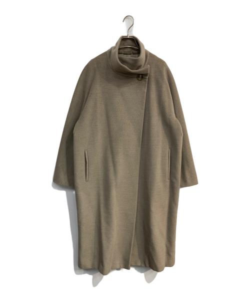 MaxMara（マックスマーラ）MaxMara (マックスマーラ) ウールスタンドカラーコート ベージュ サイズ:J 42の古着・服飾アイテム