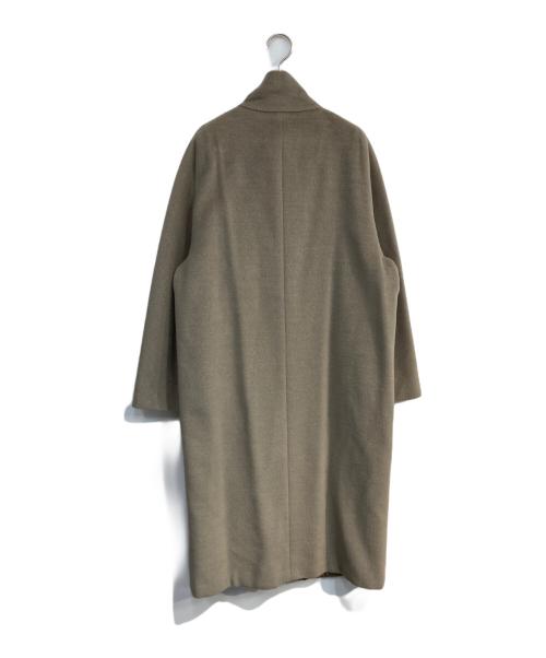 MaxMara（マックスマーラ）MaxMara (マックスマーラ) ウールスタンドカラーコート ベージュ サイズ:J 42の古着・服飾アイテム