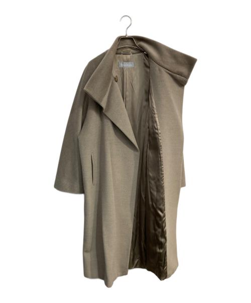 MaxMara（マックスマーラ）MaxMara (マックスマーラ) ウールスタンドカラーコート ベージュ サイズ:J 42の古着・服飾アイテム