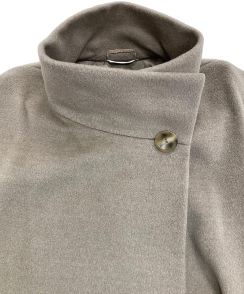 MaxMara（マックスマーラ）MaxMara (マックスマーラ) ウールスタンドカラーコート ベージュ サイズ:J 42の古着・服飾アイテム