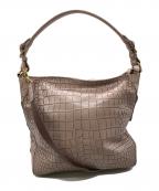 LEATHER JEWELSレザージュエルズ）の古着「クロコ2WAYバッグ」｜ピンク