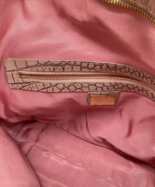 LEATHER JEWELS（レザージュエルズ）leather jewels (レザージュエルズ) クロコ2WAYバッグ ピンクの古着・服飾アイテム