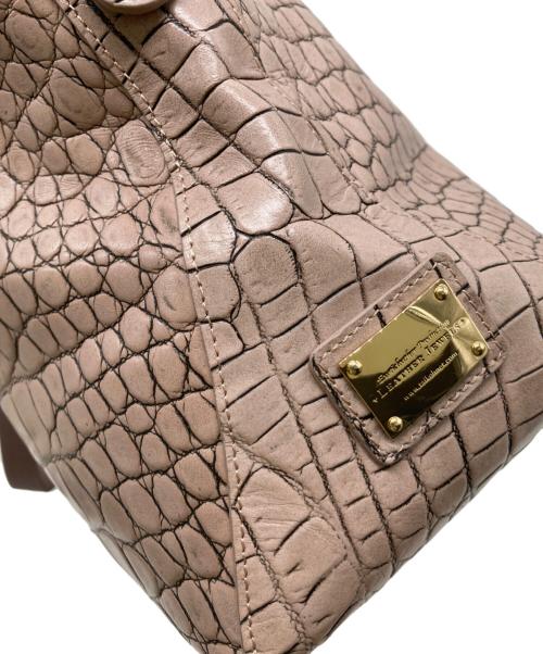 LEATHER JEWELS（レザージュエルズ）leather jewels (レザージュエルズ) クロコ2WAYバッグ ピンクの古着・服飾アイテム