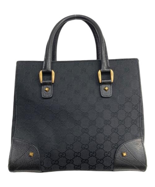 GUCCI（グッチ）GUCCI (グッチ) GGキャンバス ハンドバッグ ブラックの古着・服飾アイテム