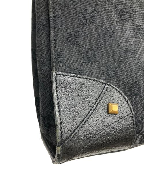 GUCCI（グッチ）GUCCI (グッチ) GGキャンバス ハンドバッグ ブラックの古着・服飾アイテム