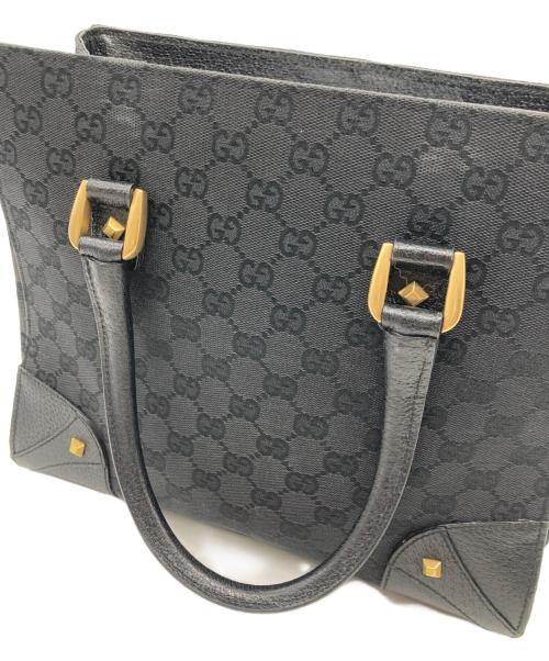 GUCCI（グッチ）GUCCI (グッチ) GGキャンバス ハンドバッグ ブラックの古着・服飾アイテム