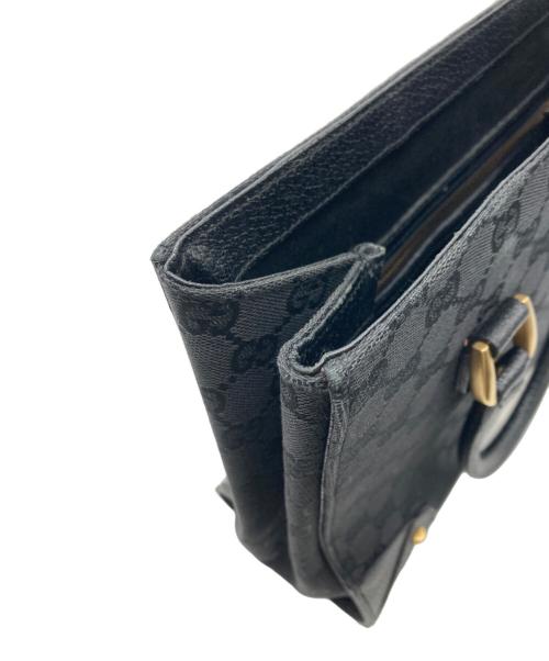 GUCCI（グッチ）GUCCI (グッチ) GGキャンバス ハンドバッグ ブラックの古着・服飾アイテム
