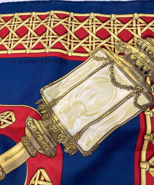 HERMES（エルメス）HERMES (エルメス) FEUX DE ROUTE 馬車のランタン ネイビー×ベージュの古着・服飾アイテム