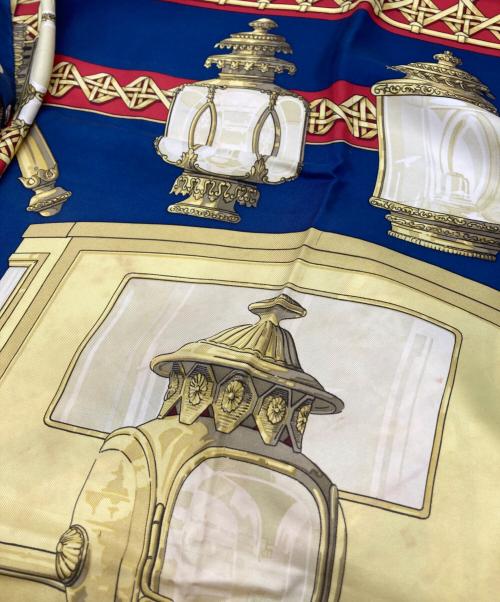 HERMES（エルメス）HERMES (エルメス) FEUX DE ROUTE 馬車のランタン ネイビー×ベージュの古着・服飾アイテム