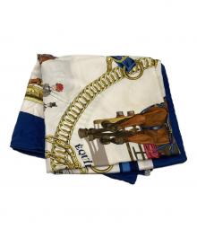 HERMES（エルメス）の古着「Equipages」｜ベージュ×ブルー