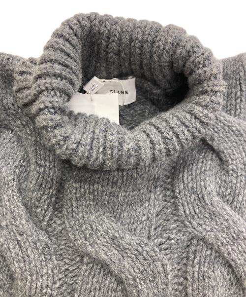 CLANE（クラネ）CLANE (クラネ) BIG CABLE OVER HAND KNIT TOPS グレー サイズ:2 未使用品の古着・服飾アイテム